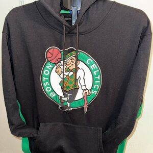 Boston Celtics Black and Green Men's Hoodie